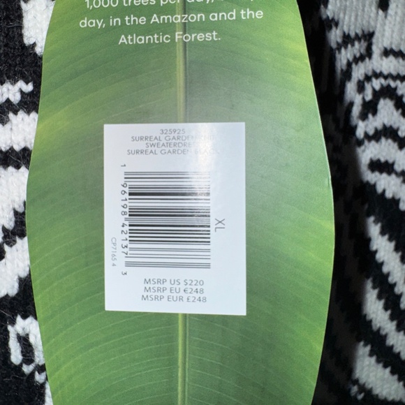 NWT Farm Rio Surreal Garden Knit Sweaterdress Size XL - Picture 6 of 10